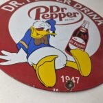 Vintage Dr Pepper Sign – Porcelain Soda Cola Man Cave Collection Sign - Image 11