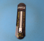 Vintage Drink Coca-Cola Sign – Soda Pop Gas Ad Sign on Porcelain Thermometer