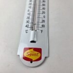 Vintage Drink Squirt Sign – Soda Pop Gas Ad Sign on Porcelain Thermometer - Image 4