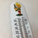 Vintage Drink Squirt Sign – Soda Pop Gas Ad Sign on Porcelain Thermometer - Image 5