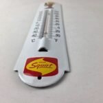 Vintage Drink Squirt Sign – Soda Pop Gas Ad Sign on Porcelain Thermometer - Image 10