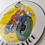 Vintage Ducati Sign – Motorcycle Dealership Service Porcelain Auto Gas Pump Sign - Image 13