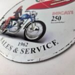 Vintage Ducati Sign – Motorcycle Scrambler Porcelain Auto Gas Pump Sign - Image 11