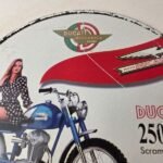 Vintage Ducati Sign – Motorcycle Scrambler Porcelain Auto Gas Pump Sign - Image 4
