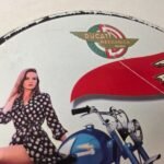 Vintage Ducati Sign – Motorcycle Scrambler Porcelain Auto Gas Pump Sign - Image 6
