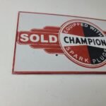 Vintage Engine Mechanic Parts Porcelain Sign – Sales Dealer Gas Pump Sign - Image 6