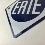 Vintage Erie Railroad Porcelain Sign | Authentic Antique Gas Pump Sign - Image 14