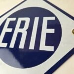Vintage Erie Railroad Porcelain Sign | Authentic Antique Gas Pump Sign - Image 4