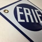 Vintage Erie Railroad Porcelain Sign | Authentic Antique Gas Pump Sign - Image 6