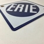 Vintage Erie Railroad Porcelain Sign | Authentic Antique Gas Pump Sign - Image 10