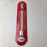 Vintage Esso Gas Station Sign – Service Pump Ad Sign on Porcelain Thermometer - Image 15