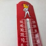 Vintage Esso Gas Station Sign – Service Pump Ad Sign on Porcelain Thermometer - Image 5