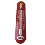 Vintage Esso Gas Station Sign – Service Pump Ad Sign on Porcelain Thermometer - Image 2