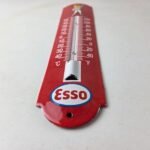 Vintage Esso Gas Station Sign – Service Pump Ad Sign on Porcelain Thermometer - Image 10