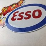 Vintage Esso Gasoline Porcelain Sign – Gas Service Station Auto Tiger Tank Sign - Image 14