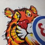 Vintage Esso Gasoline Porcelain Sign – Gas Service Station Auto Tiger Tank Sign - Image 5