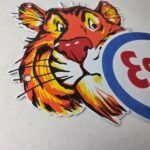 Vintage Esso Gasoline Porcelain Sign – Gas Service Station Auto Tiger Tank Sign - Image 6