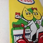 Vintage Esso Gasoline Porcelain Sign – Oil Drop Boy Scooter Vespa Gas Pump Sign - Image 6