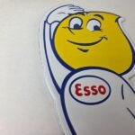 Vintage Esso Gasoline Porcelain Sign – Oil Drop Gas Service Station Auto Sign - Image 5