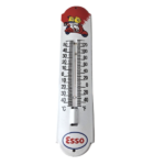Vintage Esso Gasoline Sign – Gas Station Pump Ad Sign on Porcelain Thermometer - Image 2