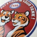Vintage Esso Gasoline Sign – Tiger Gas Station Porcelain Gas Sign - Image 13