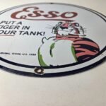 Vintage Esso Gasoline Sign – Tiger Gas Station Porcelain Sign - Image 10