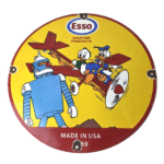 Vintage Esso Sign – Gasoline Service Station Porcelain Sign