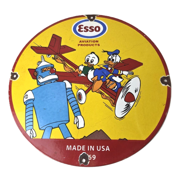vintage-esso-sign-gasoline-service-station-porcelain-sign-306415593528-600x600-1.png Vintage Esso Sign – Gasoline Service Station Porcelain Sign - Image 1