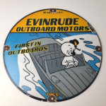 Vintage Evinrude Outboards Porcelain Sign – Boat Motor Gas Engines Casper Sign - Image 12