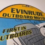 Vintage Evinrude Outboards Porcelain Sign – Boat Motor Gas Engines Casper Sign - Image 5
