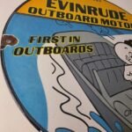 Vintage Evinrude Outboards Porcelain Sign – Boat Motor Gas Engines Casper Sign - Image 6