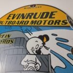 Vintage Evinrude Outboards Porcelain Sign – Boat Motor Gas Engines Casper Sign - Image 8