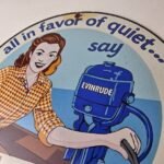 Vintage Evinrude Outboards Porcelain Sign – Boat Motors Gas Engines Ad Sign - Image 12