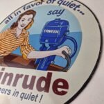 Vintage Evinrude Outboards Porcelain Sign – Boat Motors Gas Engines Ad Sign - Image 13