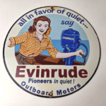 Vintage Evinrude Outboards Porcelain Sign – Boat Motors Gas Engines Ad Sign - Image 15