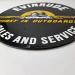 Vintage Evinrude Outboards Sign – Marine Boating Fishing Porcelain Gas Pump Sign - Image 11