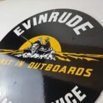 Vintage Evinrude Outboards Sign – Marine Boating Fishing Porcelain Gas Pump Sign - Image 8