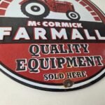 Vintage Farmall International Harvester Sign – Porcelain Farm Barn Gas Pump Sign - Image 11