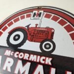Vintage Farmall International Harvester Sign – Porcelain Farm Barn Gas Pump Sign - Image 12