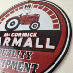 Vintage Farmall International Harvester Sign – Porcelain Farm Barn Gas Pump Sign - Image 13