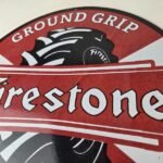 Vintage Firestone Tires Sign – Ground Grip Farm Sales Service Gas Porcelain Sign - Image 12