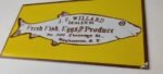 Vintage Fish Eggs Produce Sign – Willard Dealer Porcelain Advertising Sign - Image 11