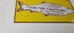 Vintage Fish Eggs Produce Sign – Willard Dealer Porcelain Advertising Sign - Image 7