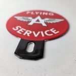 Vintage Flying A Gas Sign Topper – Porcelain License Plate Auto Topper - Image 13