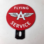 Vintage Flying A Gas Sign Topper – Porcelain License Plate Auto Topper - Image 15