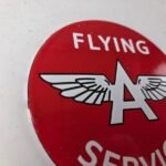 Vintage Flying A Gas Sign Topper – Porcelain License Plate Auto Topper - Image 5