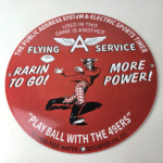 Vintage Flying A Gasoline Sign – 49ers Football Sports Porcelain Gas Pump Sign - Image 15