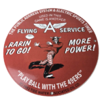 Vintage Flying A Gasoline Sign – 49ers Football Sports Porcelain Gas Pump Sign - Image 2