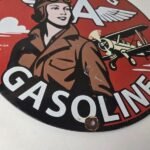 Vintage Flying A Gasoline Sign – Airplane Pilot Gas Pump Service Station Sign - Image 11