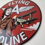 Vintage Flying A Gasoline Sign – Airplane Pilot Gas Pump Service Station Sign - Image 13